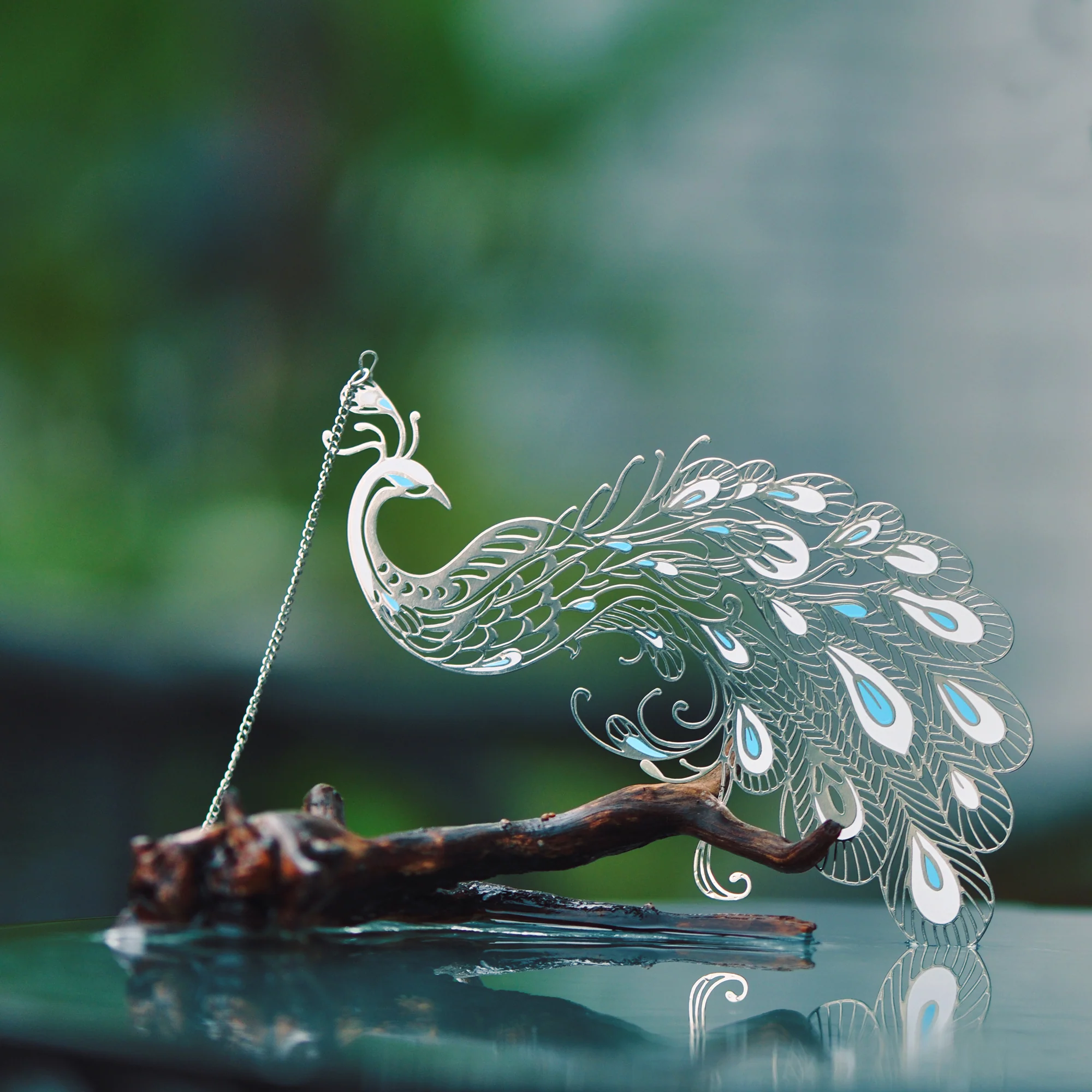 Auspicious Animal Metal Bookmarks (Peacock) - Image 5