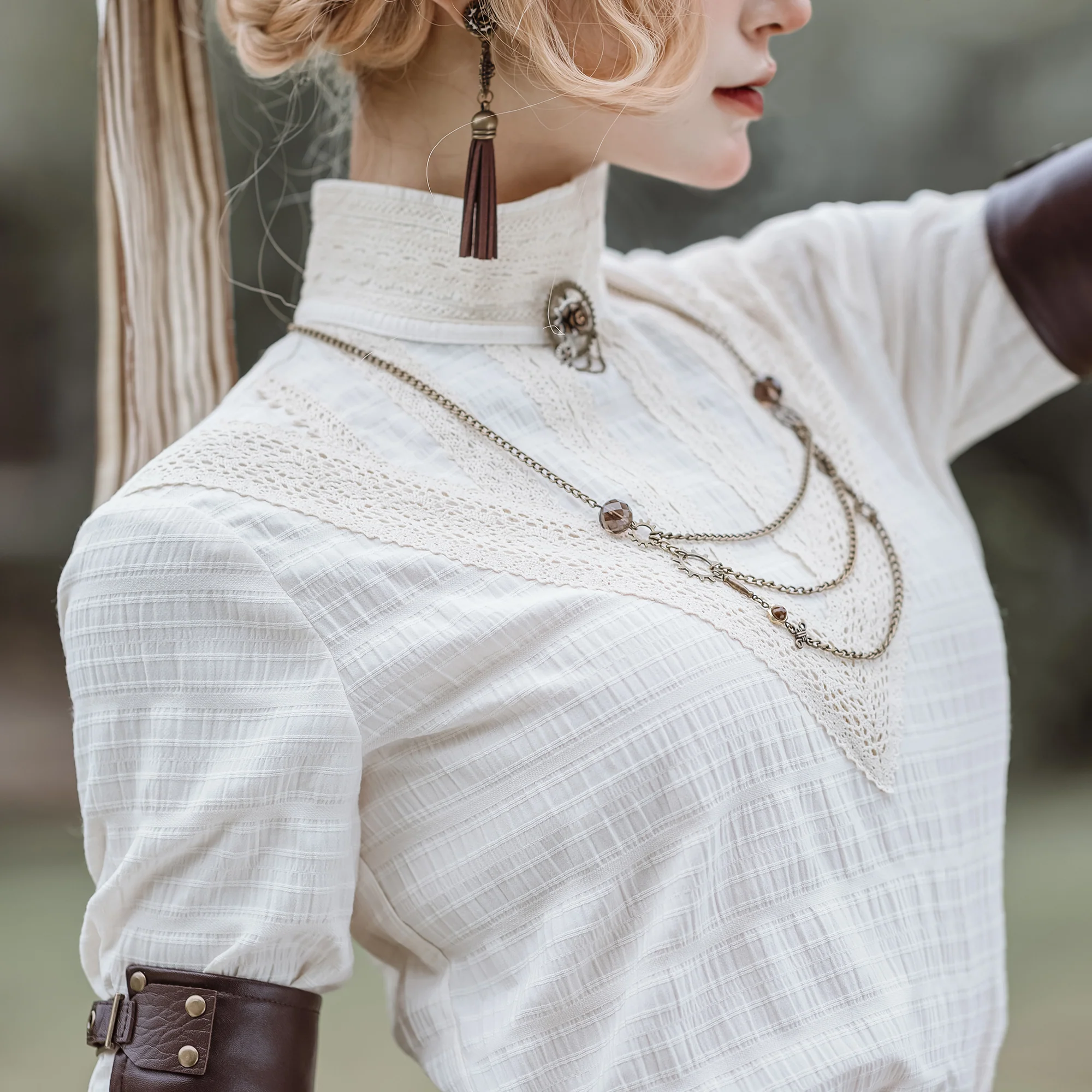Chaindelier Handcrafted Steampunk Layered Chain Necklace - Image 3