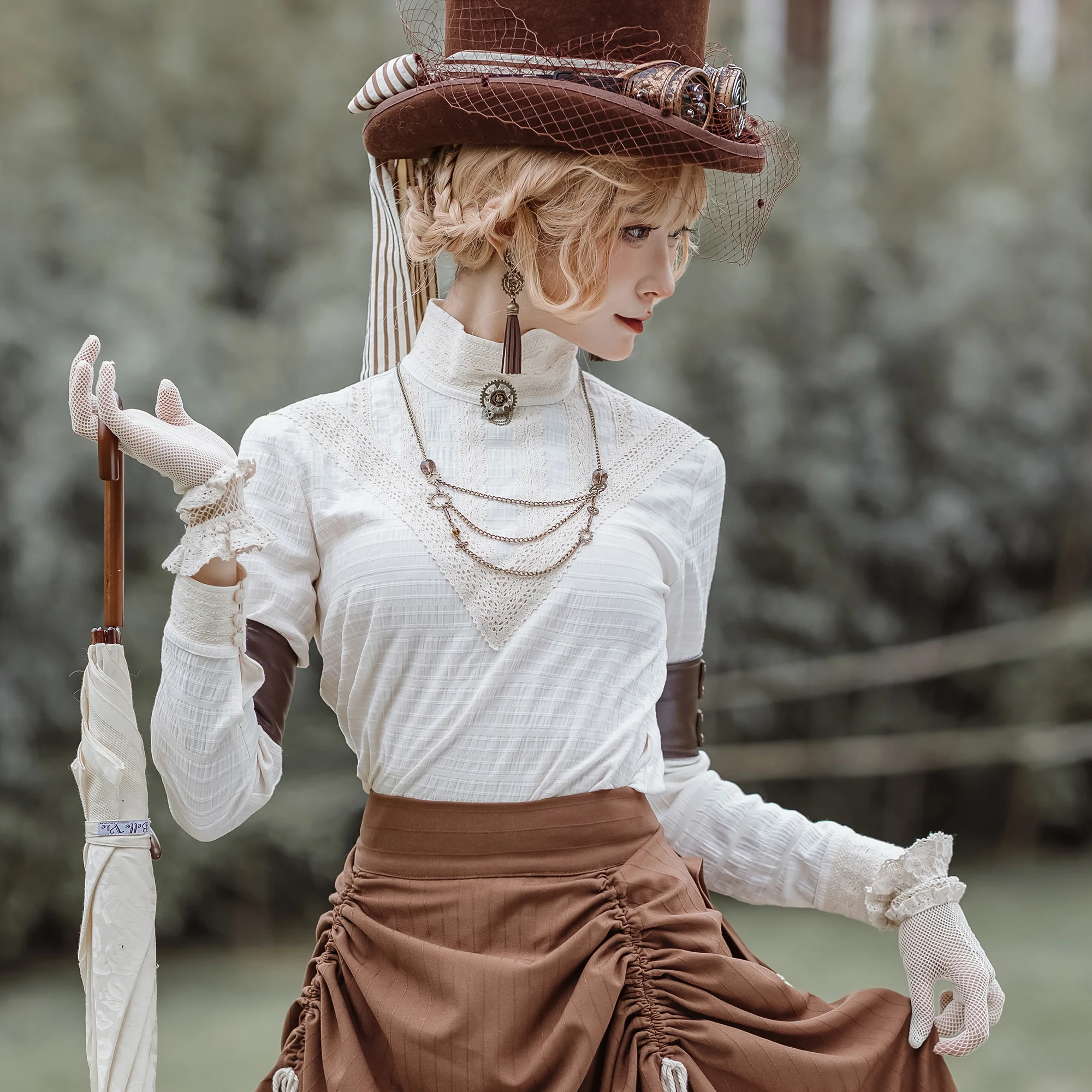 Chaindelier Handcrafted Steampunk Layered Chain Necklace - Image 4
