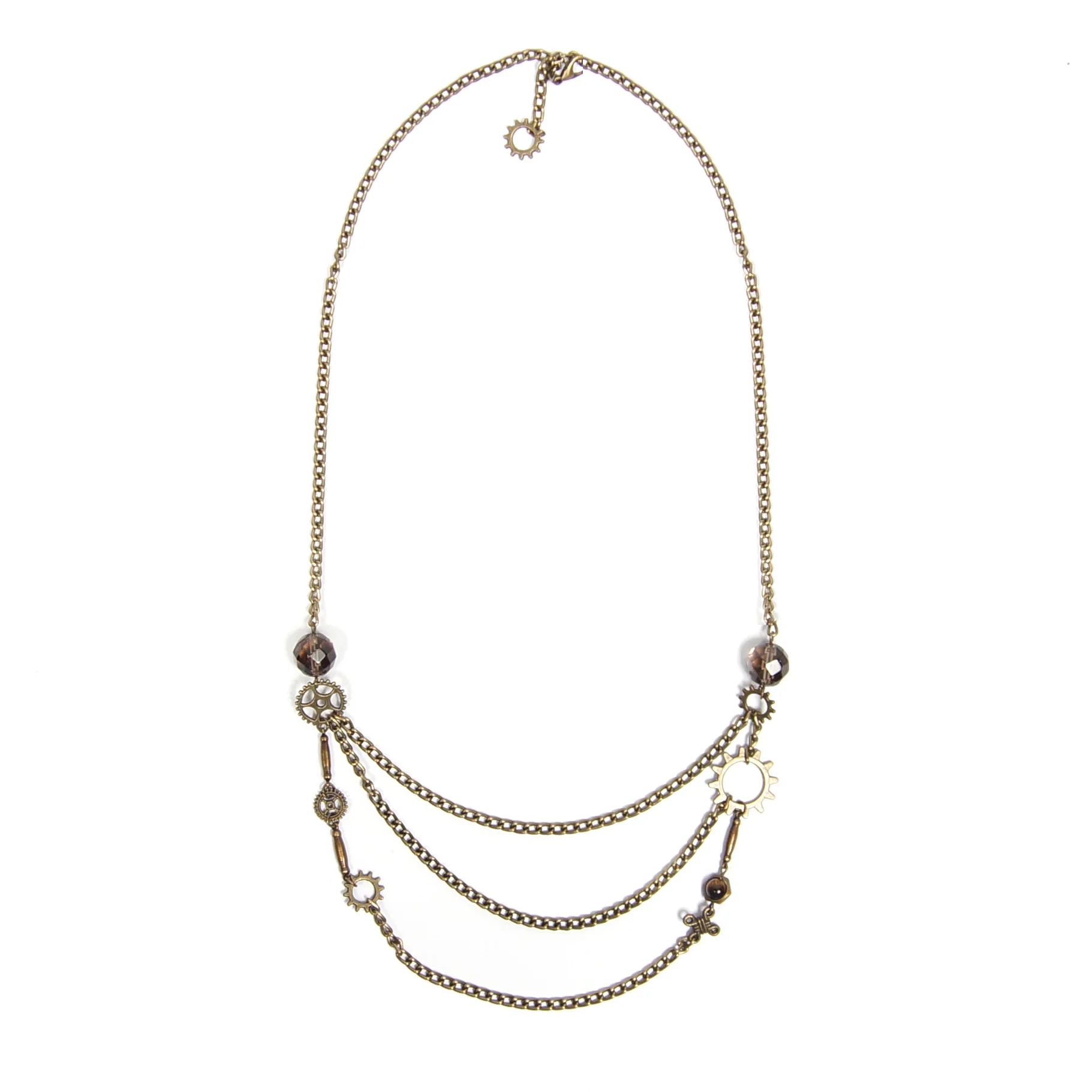 Chaindelier Handcrafted Steampunk Layered Chain Necklace - Image 7