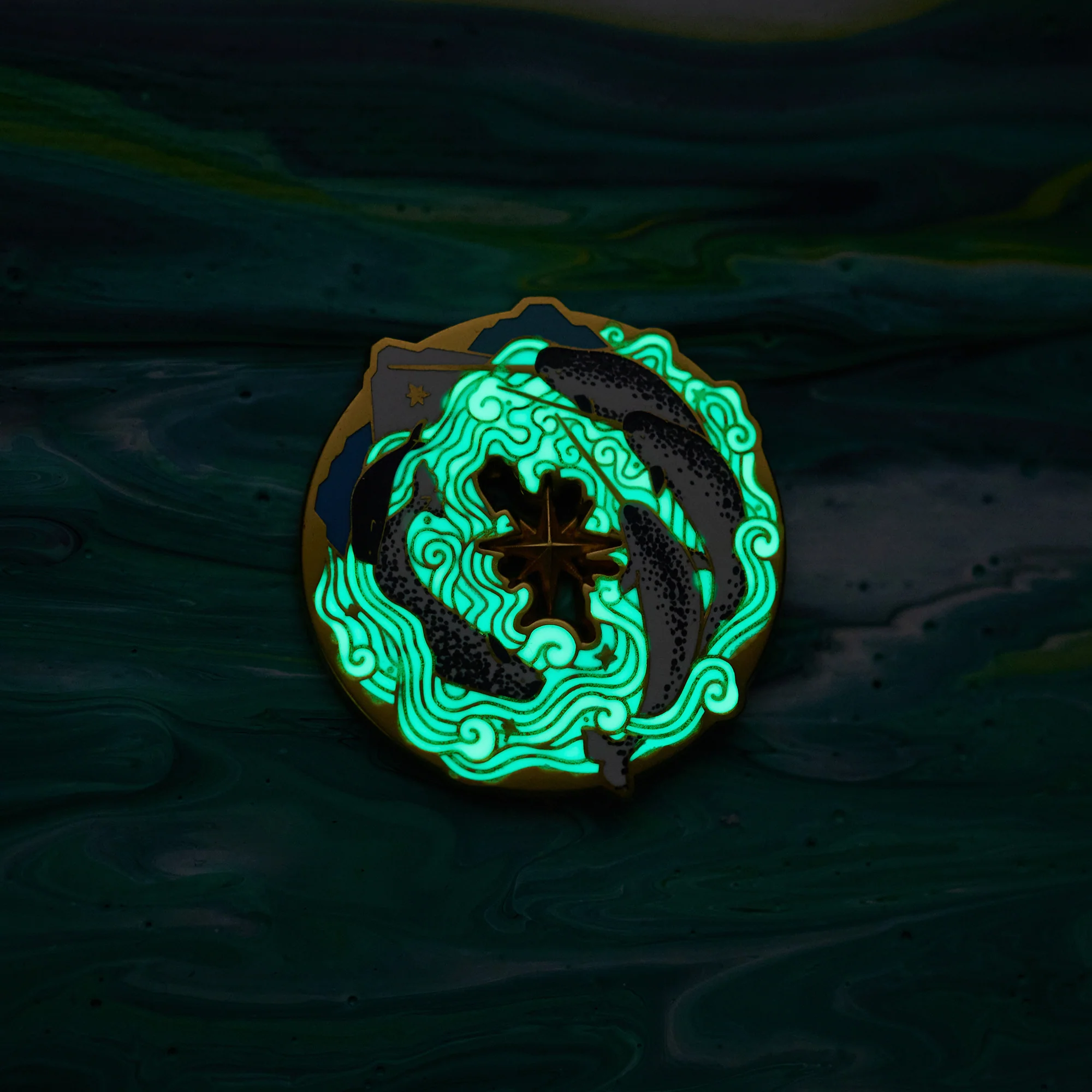 daparo Glow-in-the-Dark Enamel Pins "Arctic Gemini" - Image 5