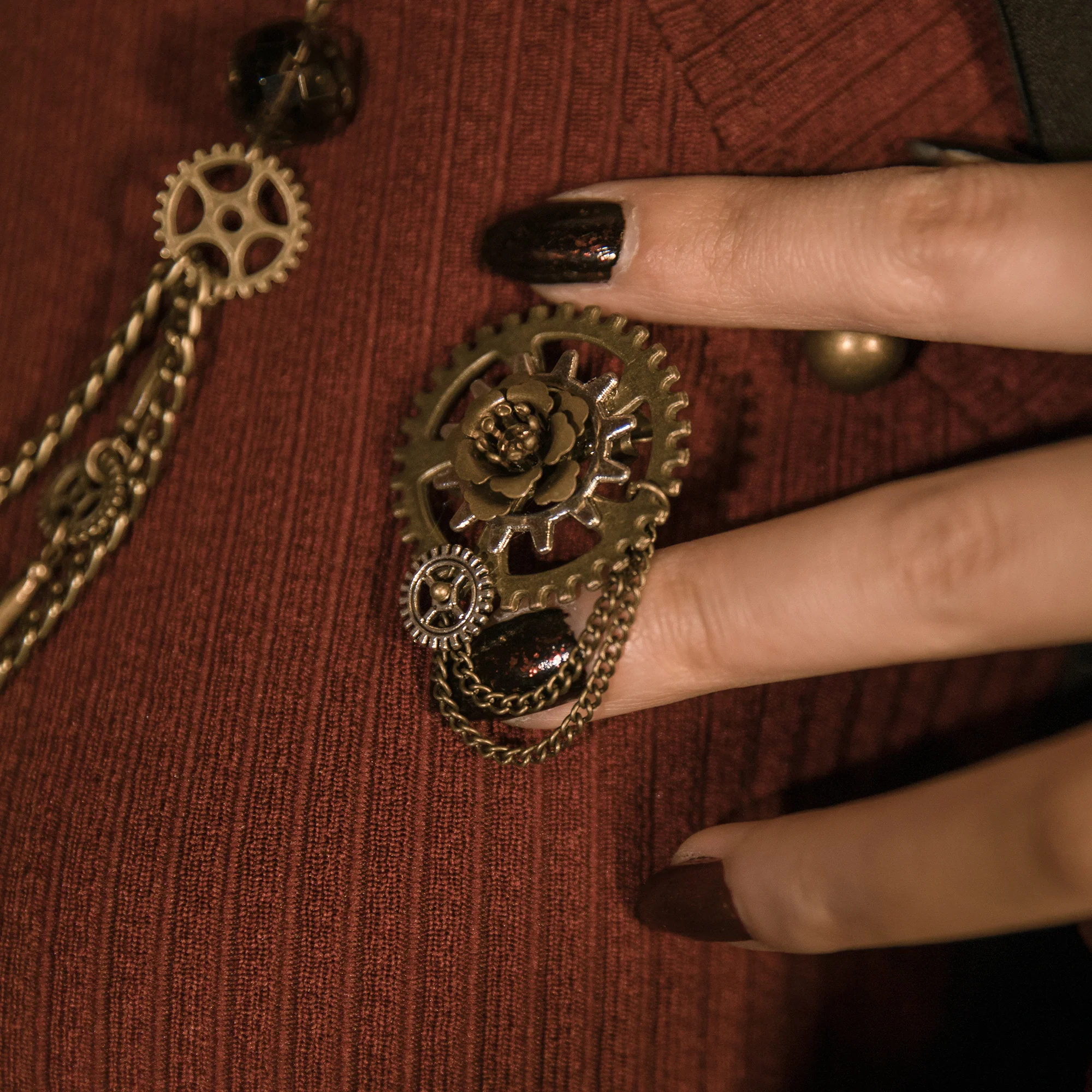 Date with a Mechanic Handcrafted Steampunk Metal Pin - Image 5