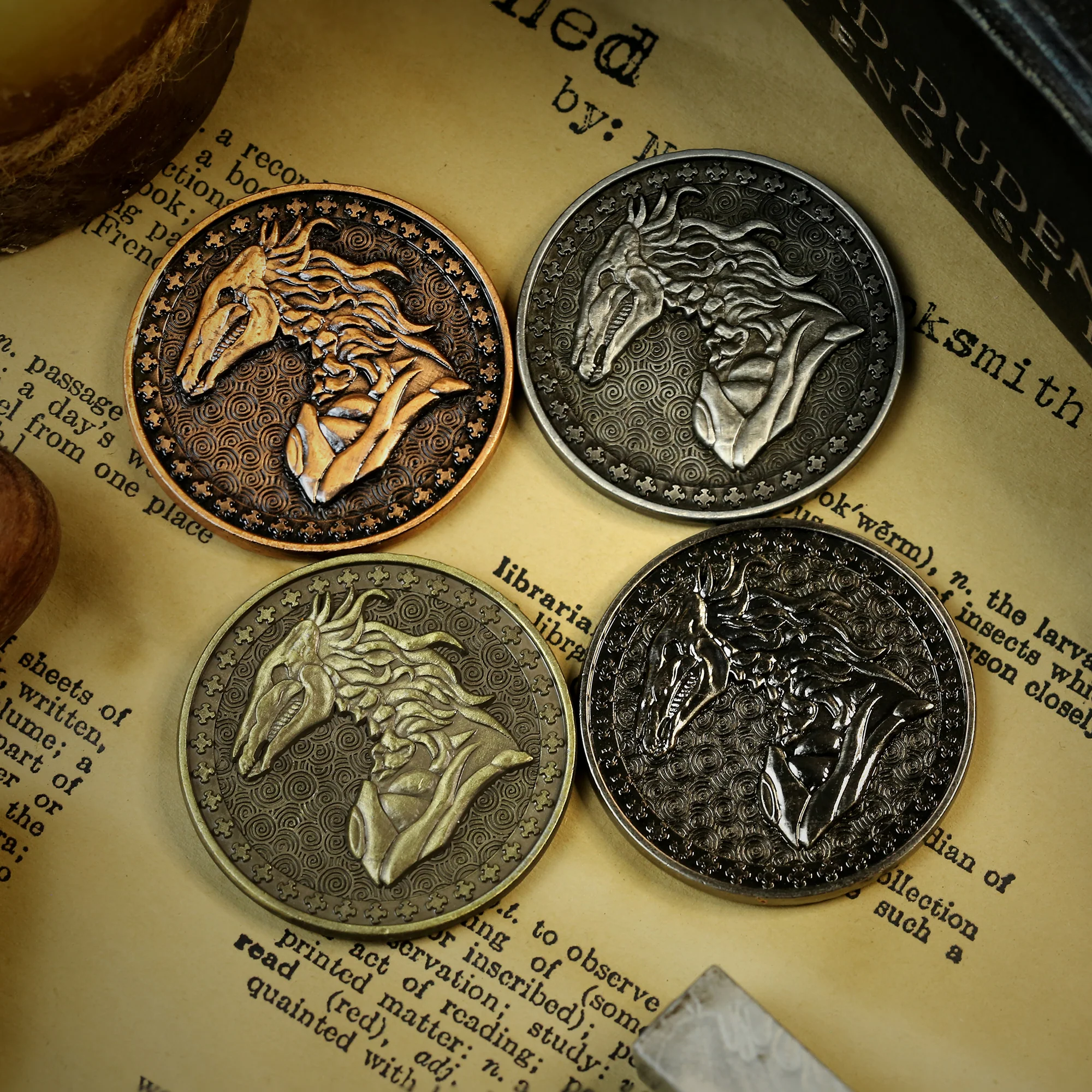 Four Horsemen of the Apocalypse Collectible Metal Coins - Image 10