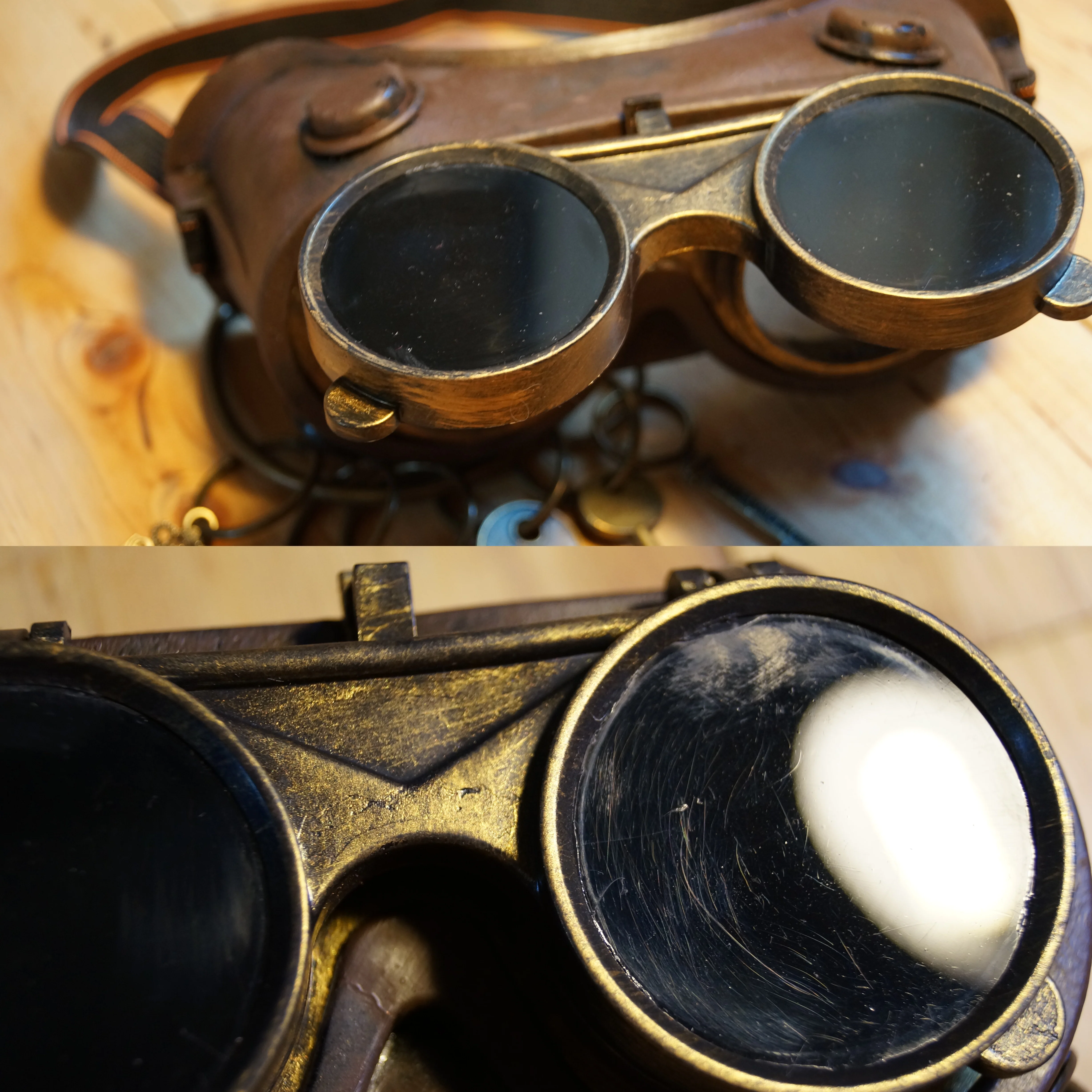 Handcrafted Steampunk Mask & Goggles "Good Neighbor" - Image 4