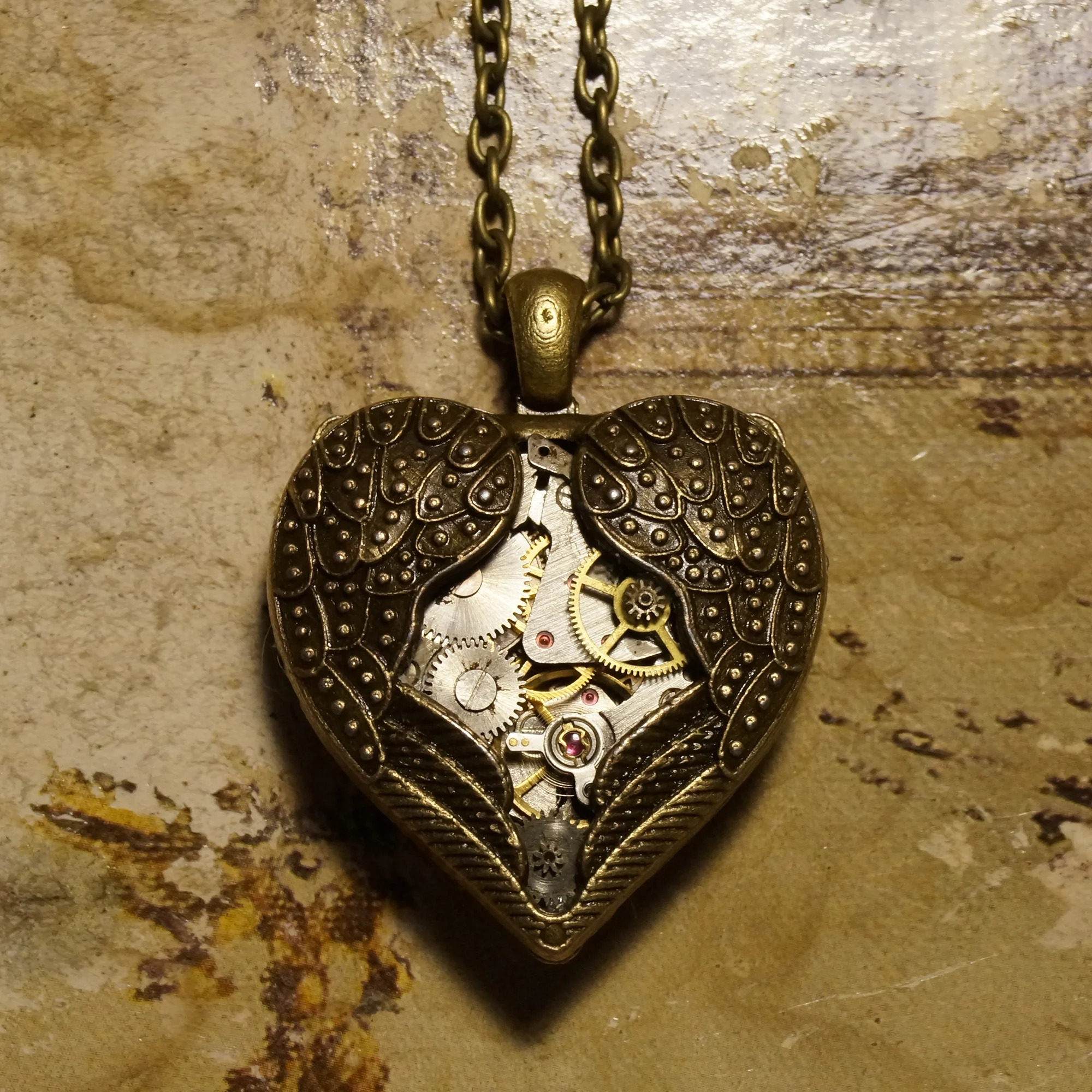 Heart of Steampunk Handcrafted Pendant Necklace - Image 3