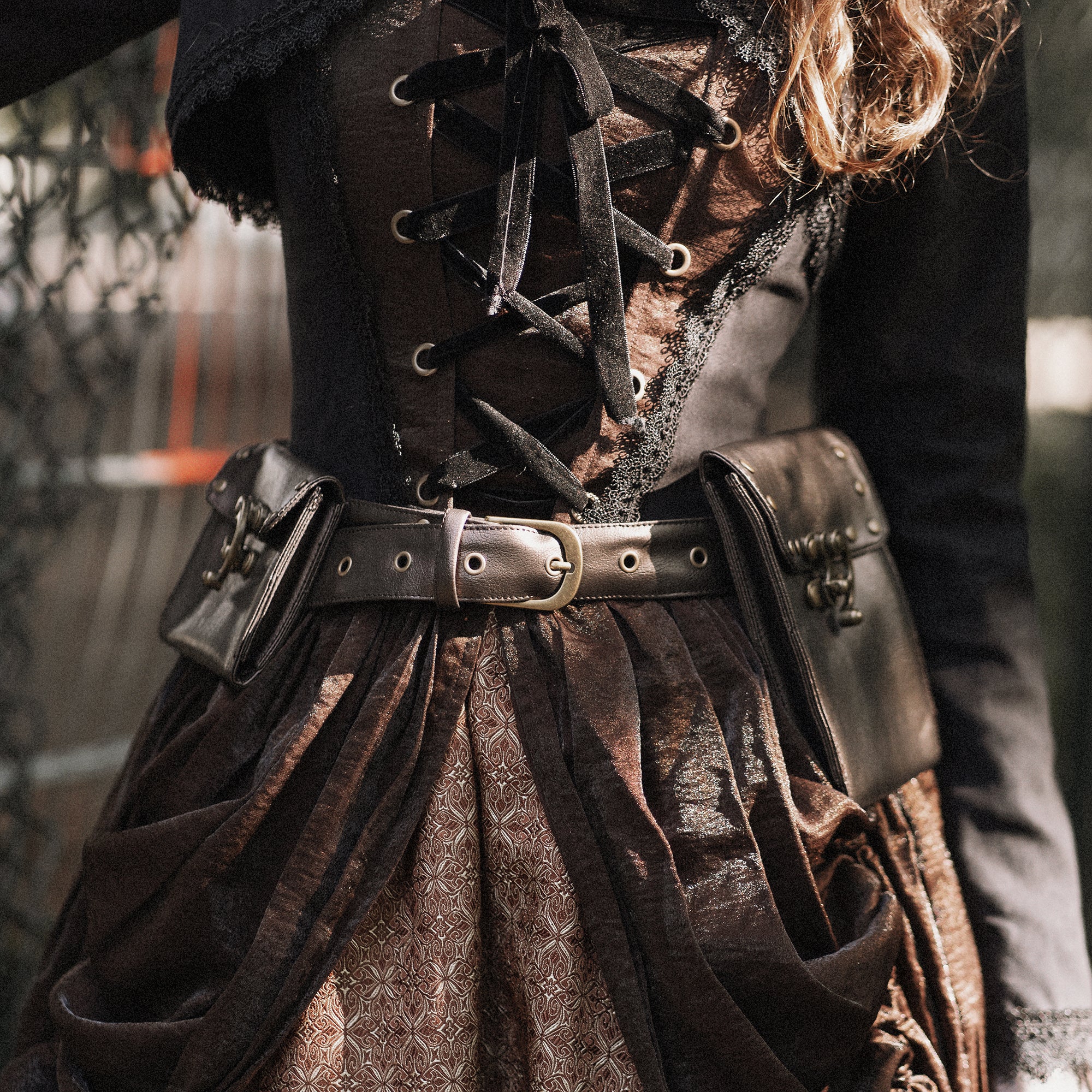 Jacquard's Utility Belt with Pouches Handcrafted Steampunk Waist Accessory - Image 7