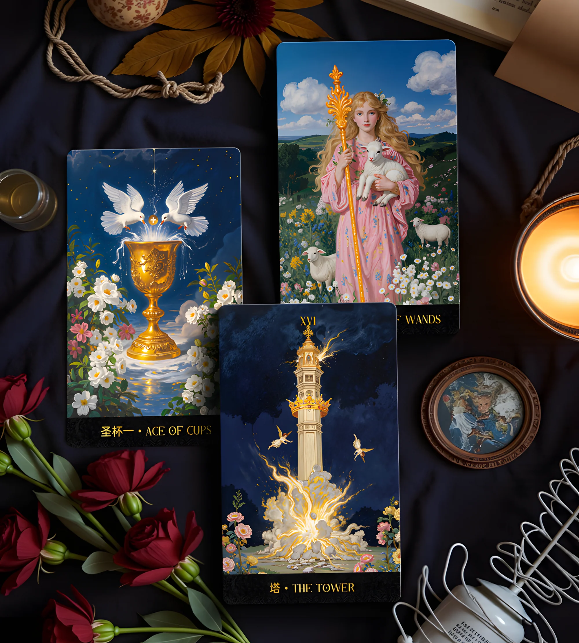 Moonshadow Floral Vow Tarot - Image 13