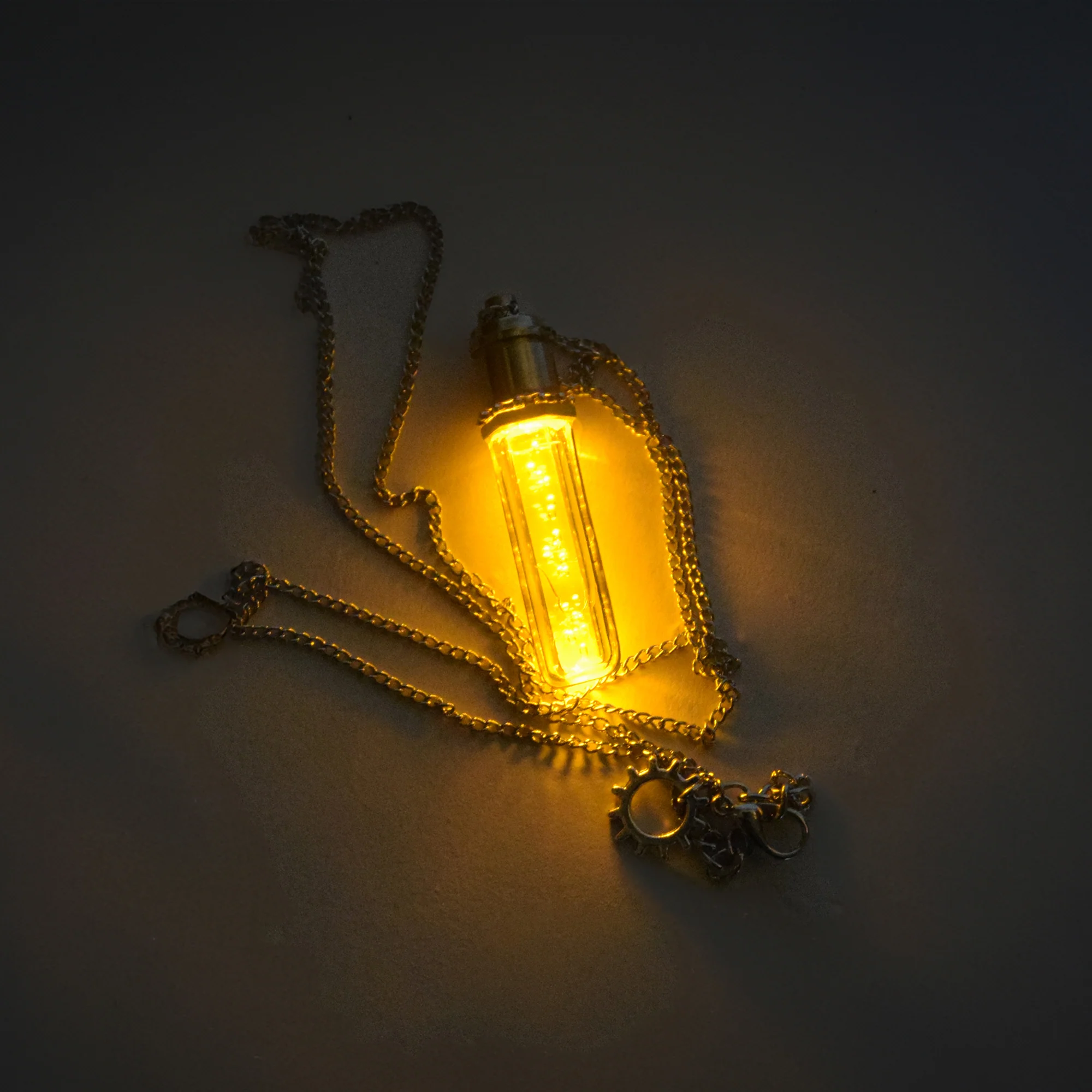 Stellar Wick Handcrafted Steampunk Light-Up Necklace - Image 3