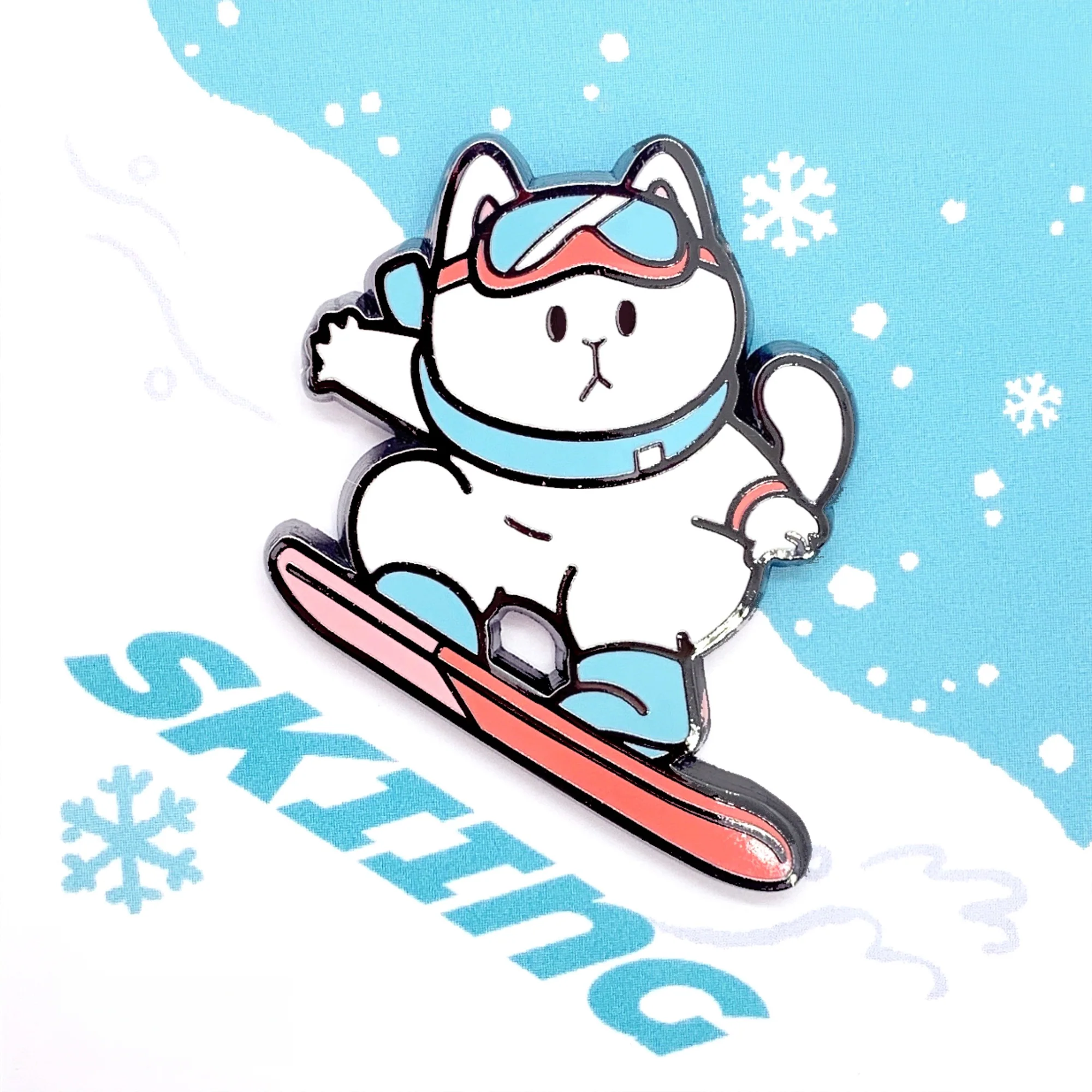Stop! Mini Planet Enamel Pins Cool Cat Series - Image 6