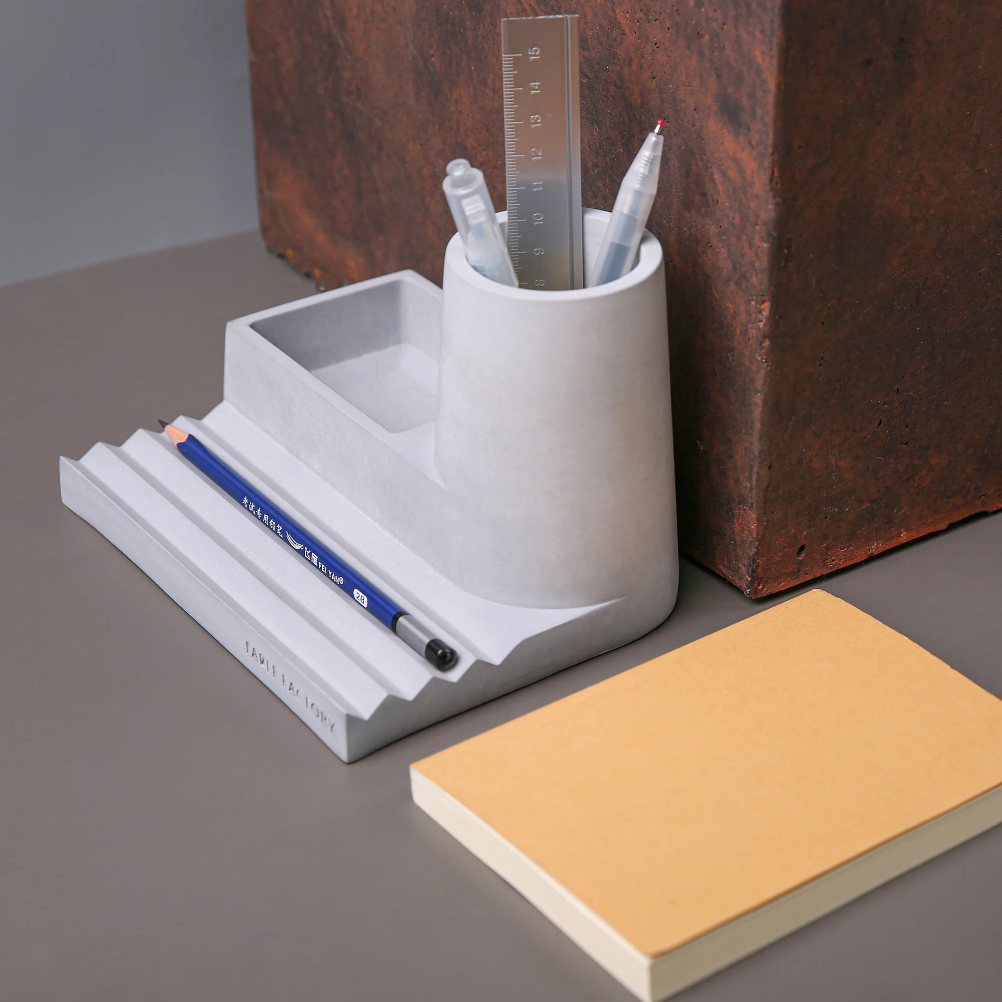 Table Factory Concrete Desk Organizer - Image 4
