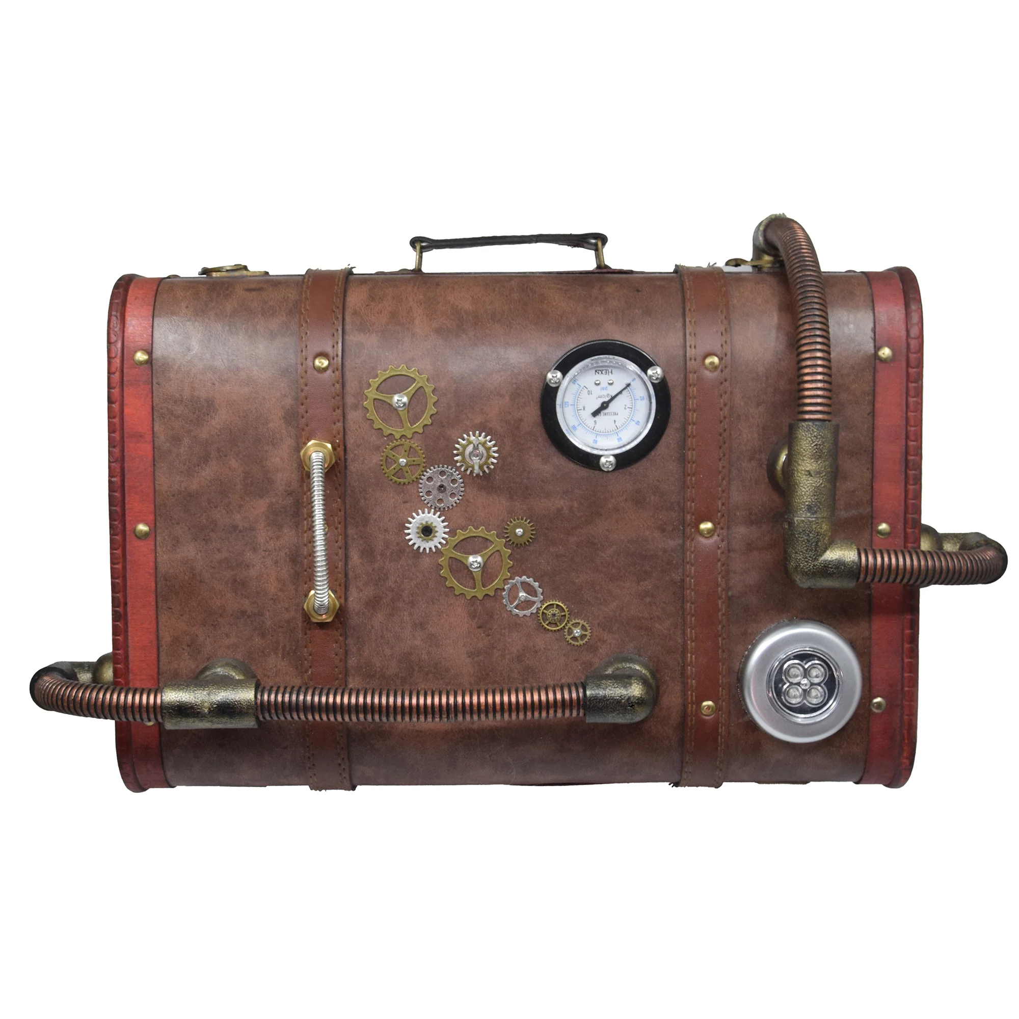 "The Boiler" Handcrafted Steampunk Travel Suitcase - Image 7