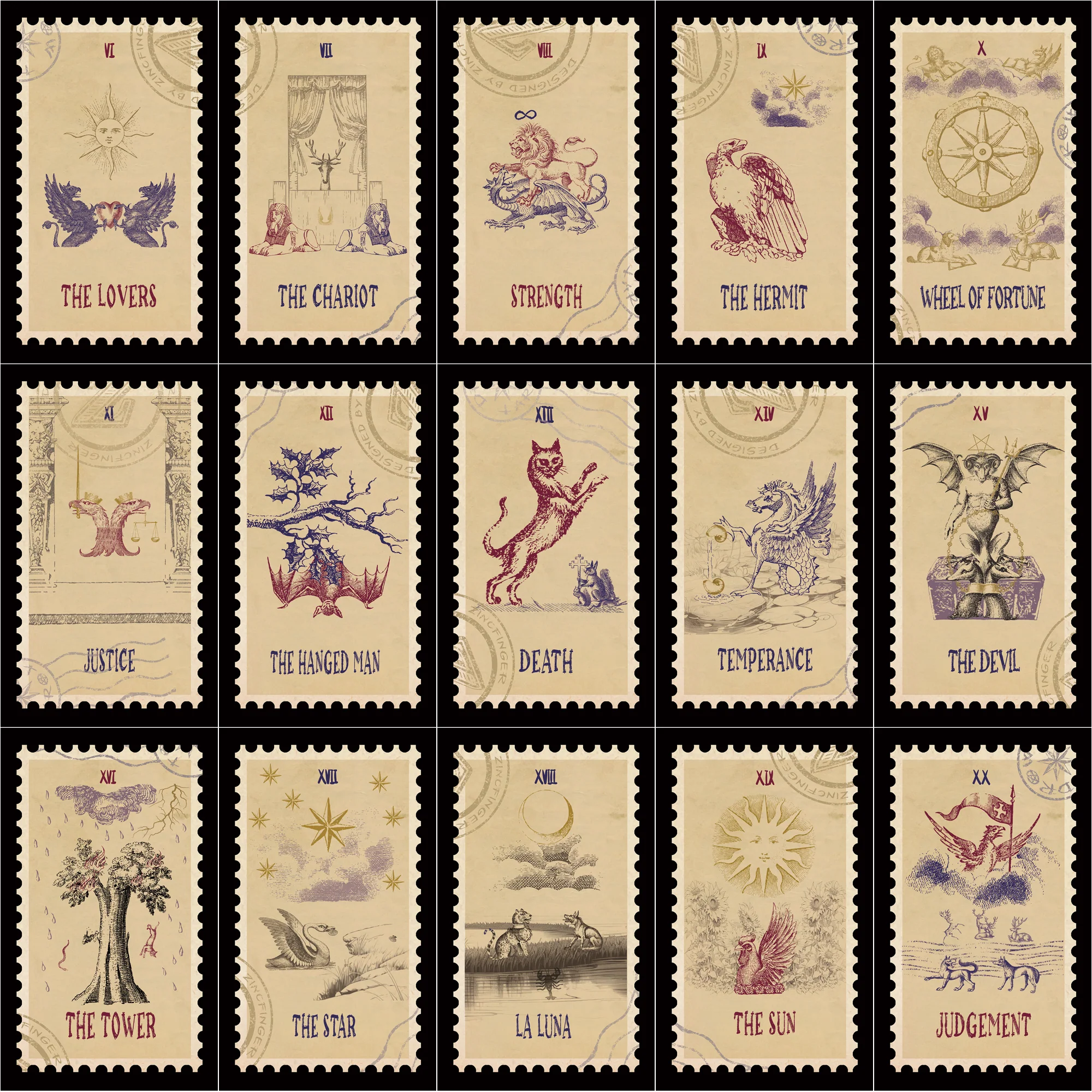 Vintage Stamp Tarot - Image 6