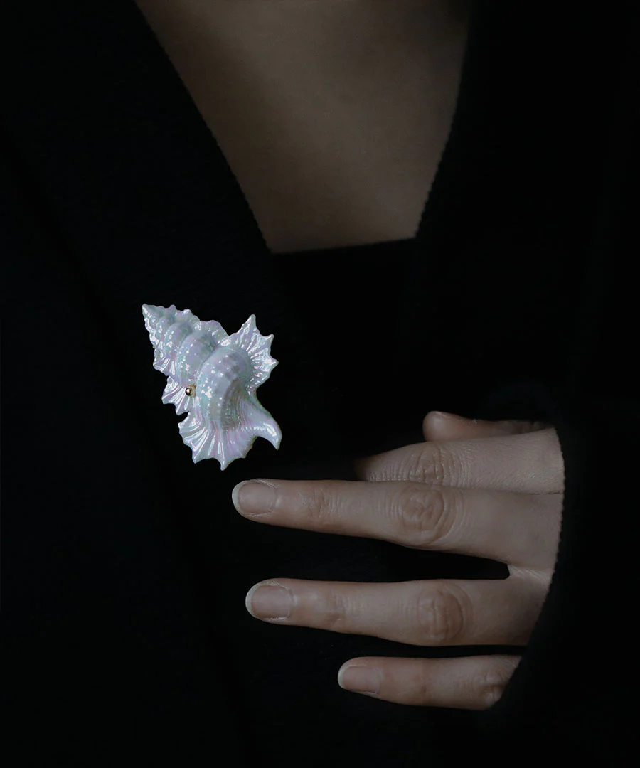 YIHE Ceramic Brooches "Conch" - Image 3
