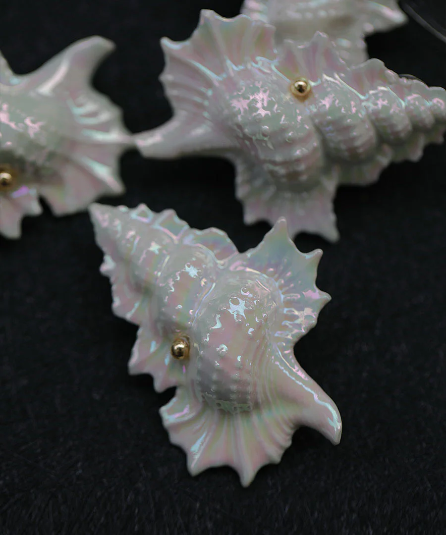 YIHE Ceramic Brooches "Conch" - Image 4