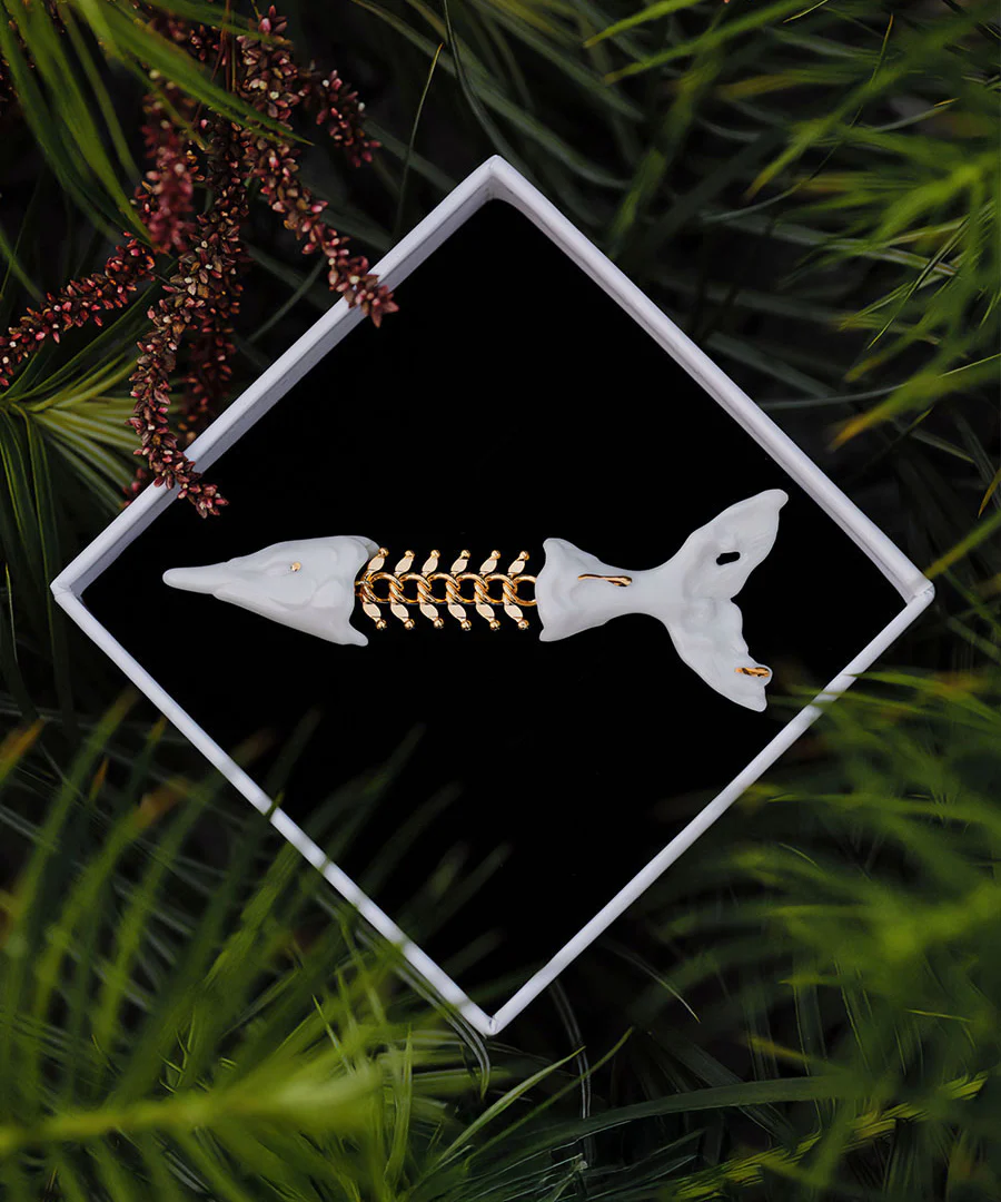 YIHE Ceramic Brooches "Fish, Bone, Fish" - Image 5