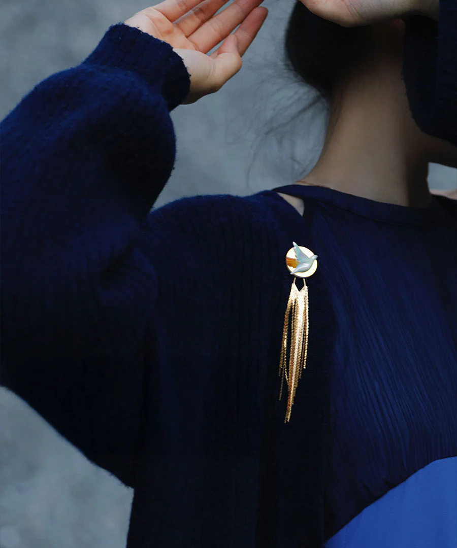 YIHE Ceramic Brooches "Inseparable" - Image 2
