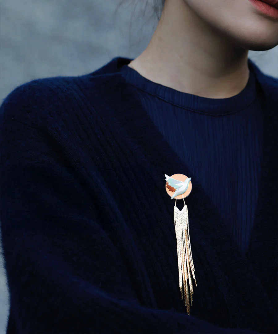 YIHE Ceramic Brooches "Inseparable" - Image 4
