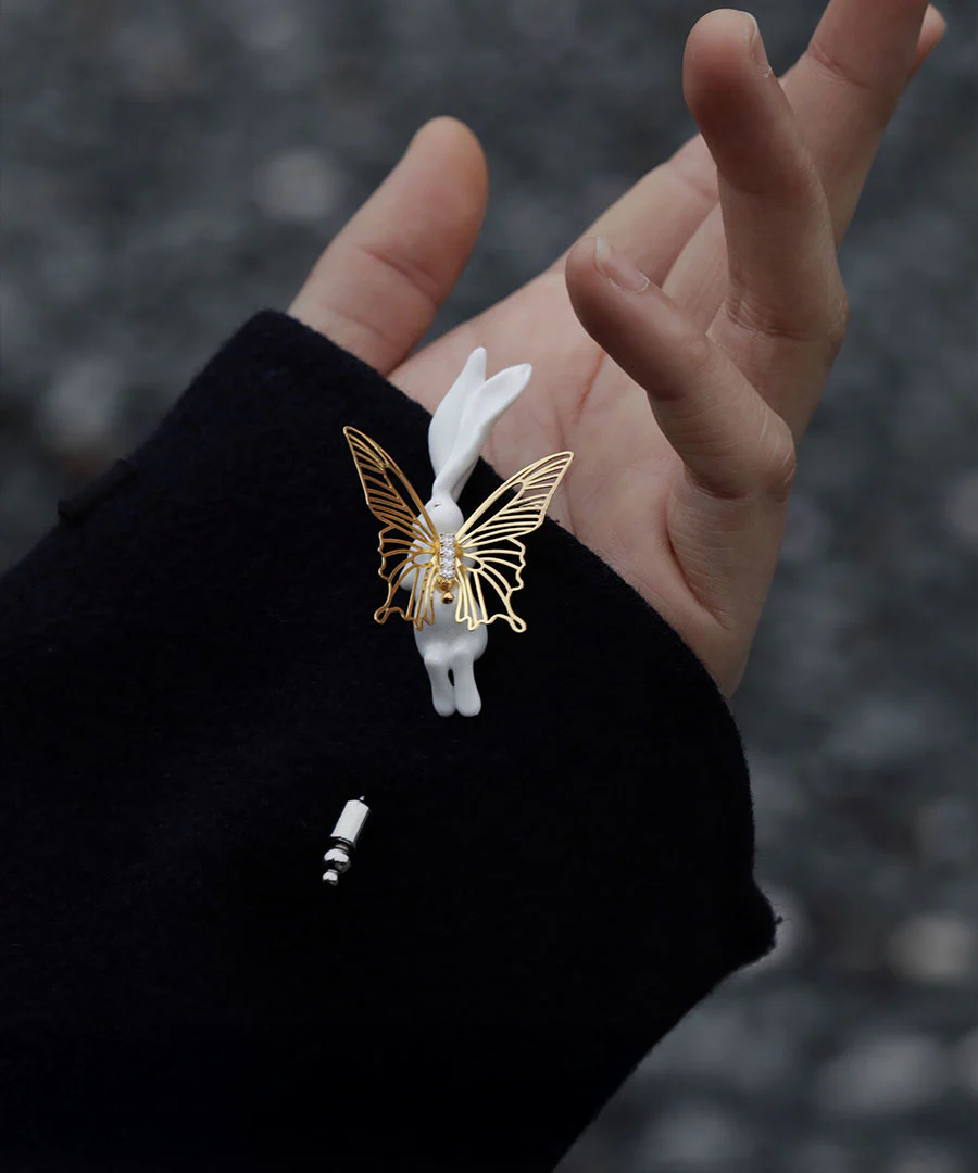 YIHE Ceramic Brooches "Rabbit" - Image 12