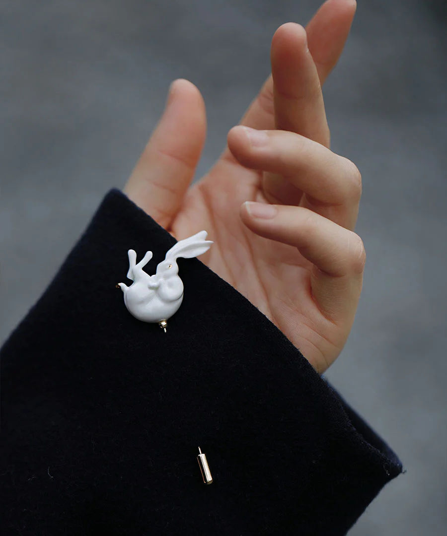 YIHE Ceramic Brooches "Rabbit" - Image 18