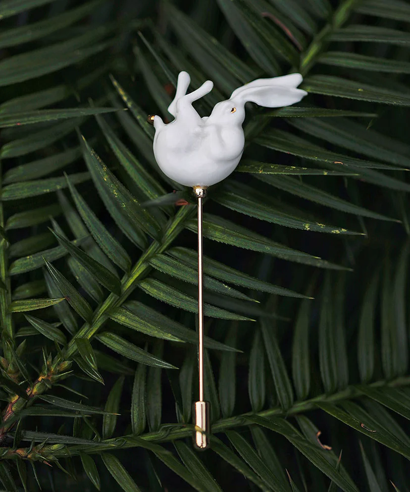 YIHE Ceramic Brooches "Rabbit" - Image 5