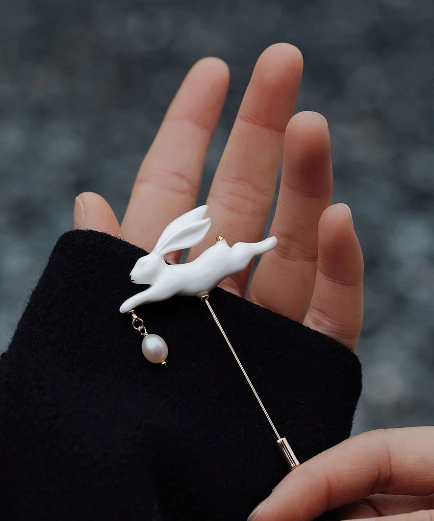YIHE Ceramic Brooches "Rabbit" - Image 6