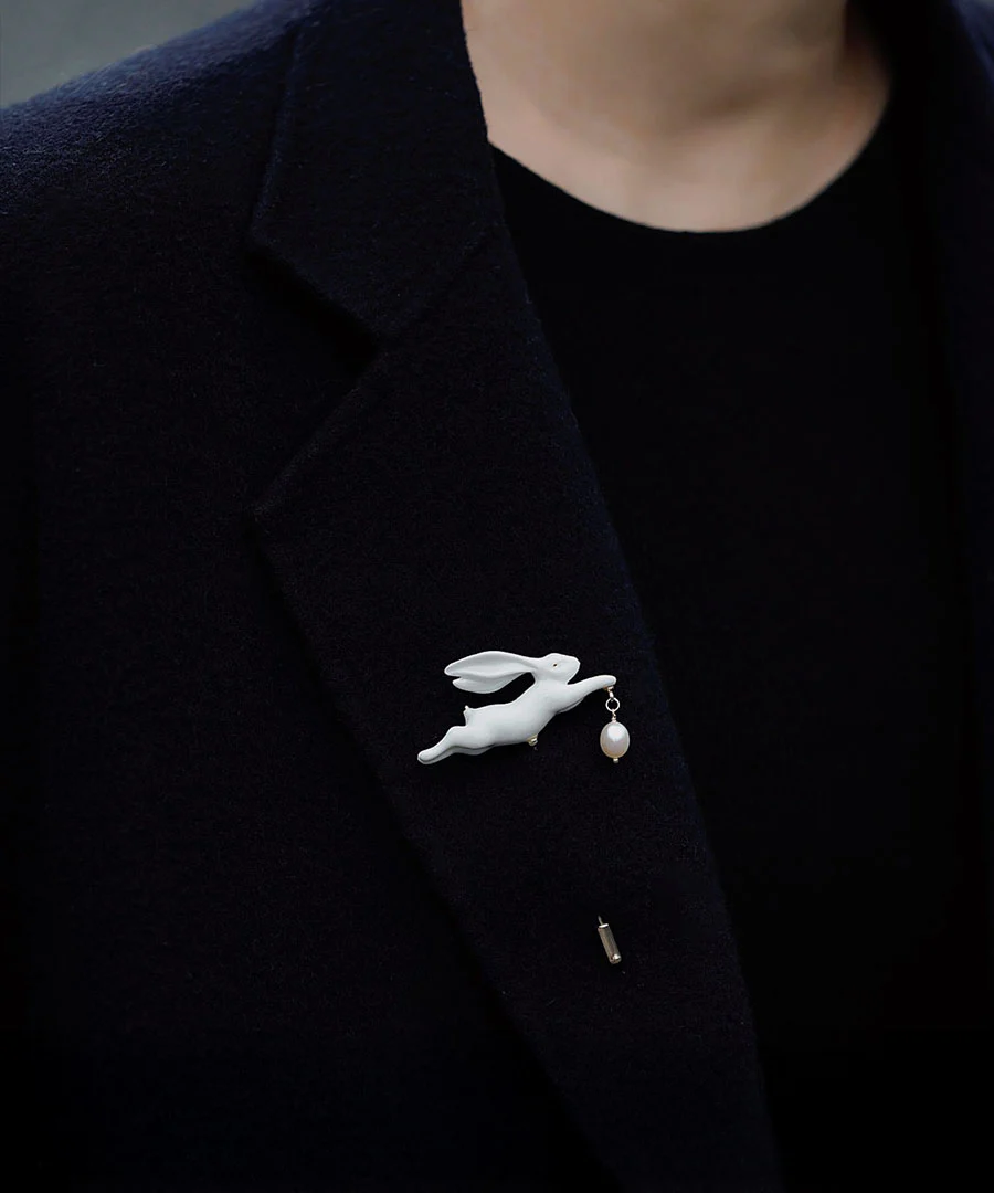 YIHE Ceramic Brooches "Rabbit" - Image 7