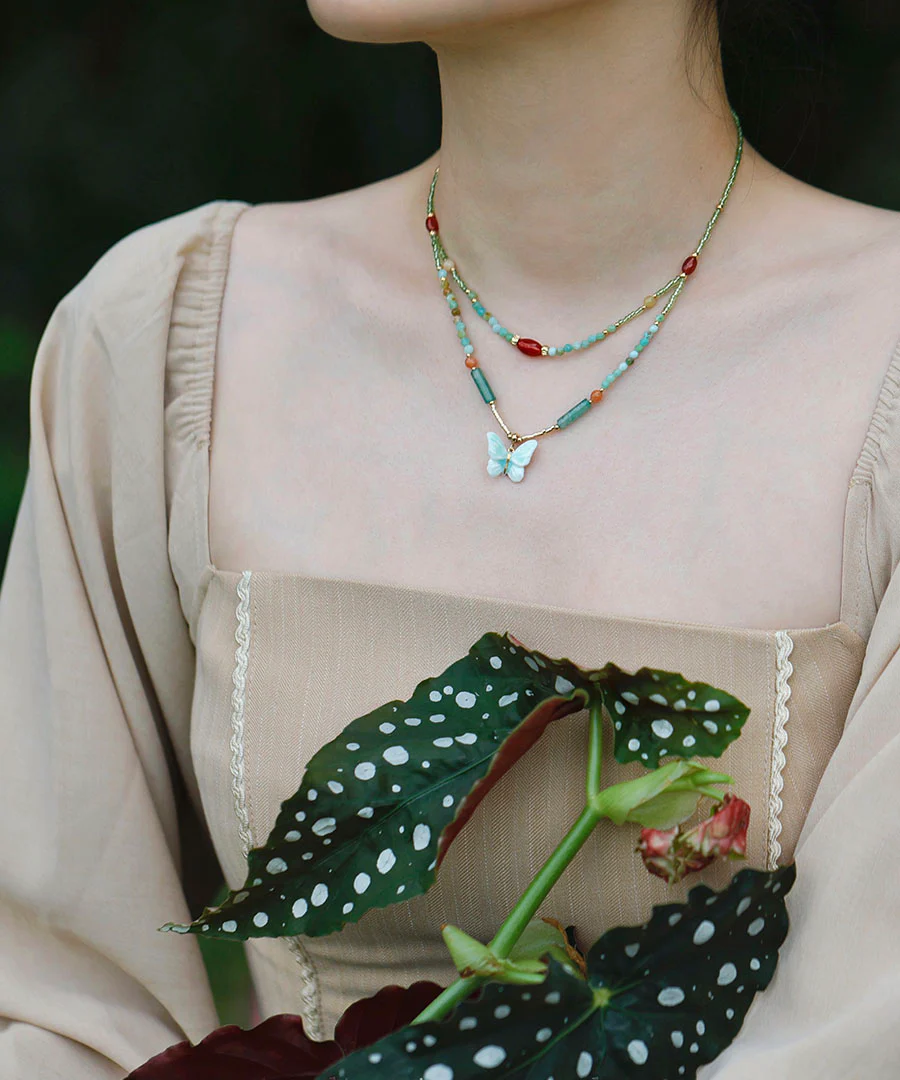 YIHE Ceramic Necklace "Buddha's Butterfly" - Image 3