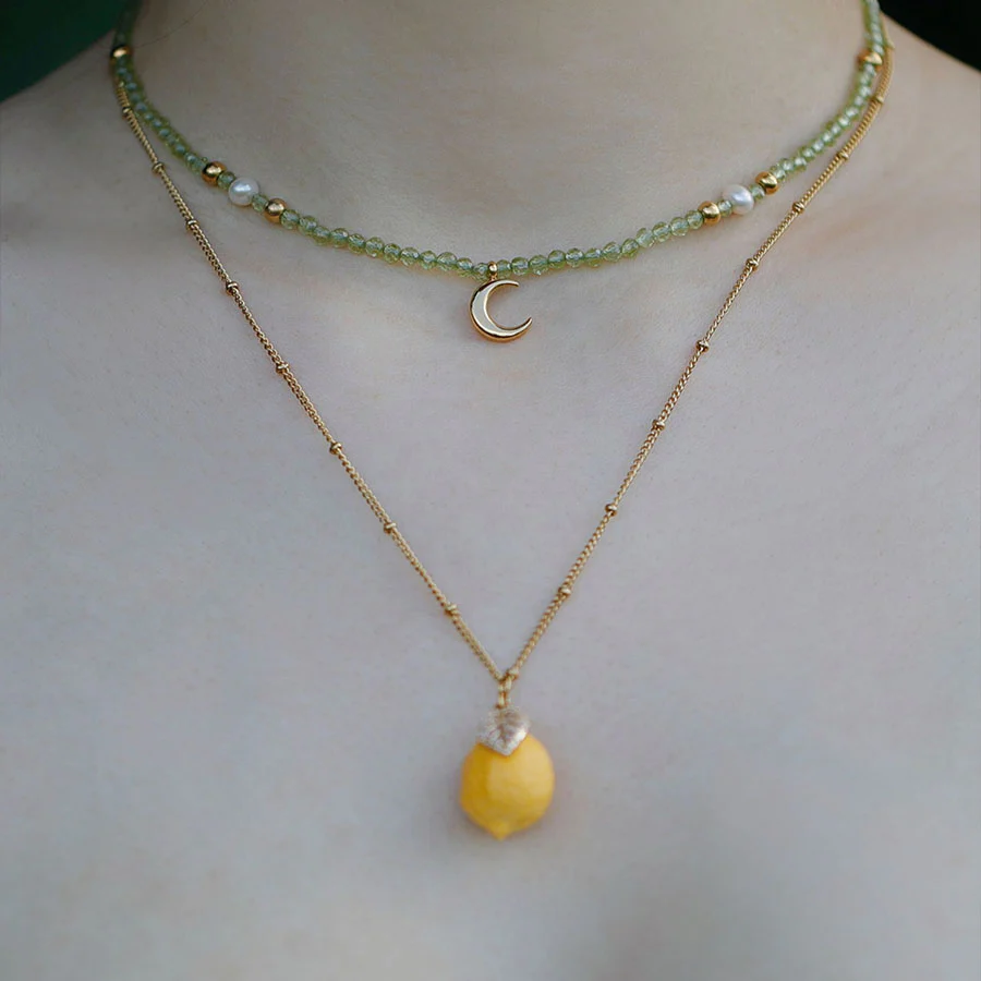 YIHE Ceramic Necklace "Lemoon" - Image 4