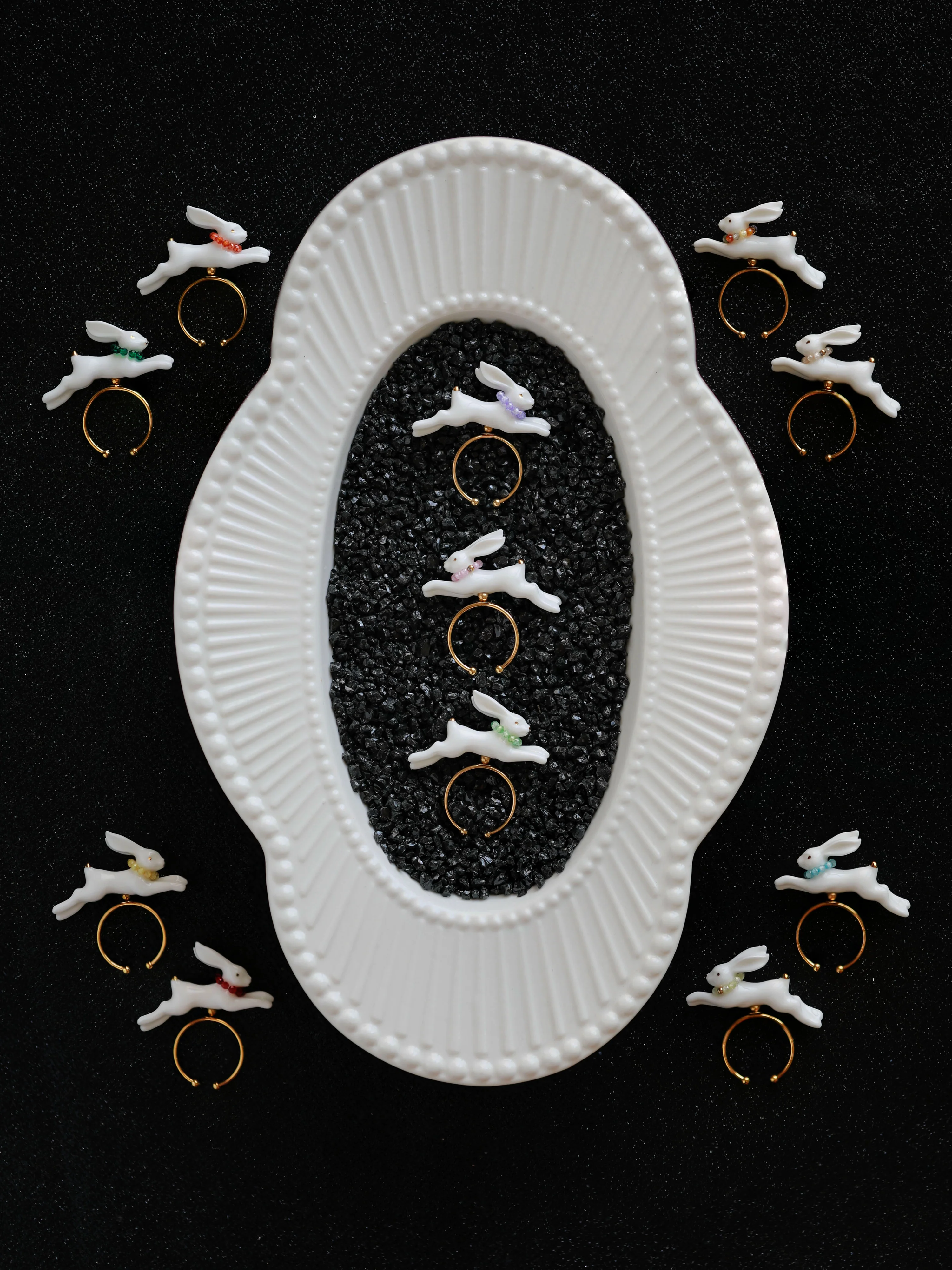 YIHE Ceramic Rings "Rainbow Rabbit" - Image 13