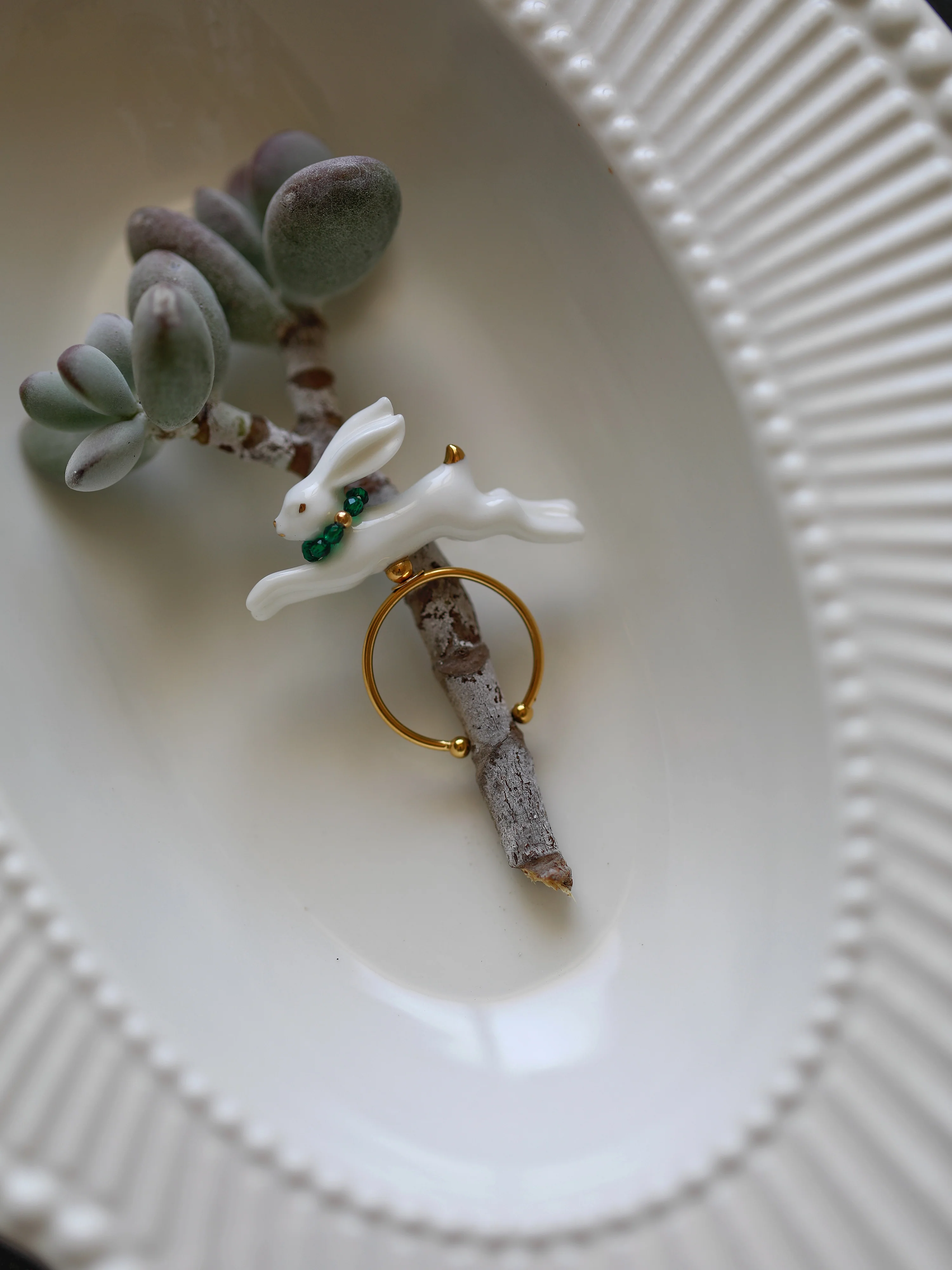 YIHE Ceramic Rings "Rainbow Rabbit" - Image 5